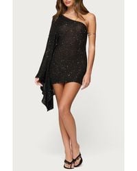 Edikted Kiara Sequin Minidress in Blue | Lyst