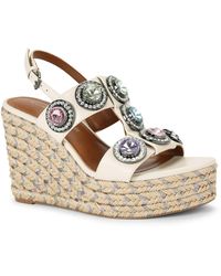 Kurt Geiger - Octavia Slingback Espadrille Platform Wedge Sandal - Lyst