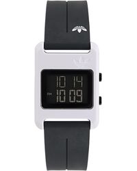 adidas - Resin Case Silicone Strap Digital Watch - Lyst