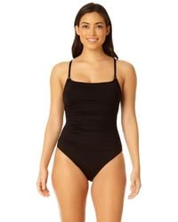 Anne Cole - Shirred Lingerie Maillot One Piece - Lyst