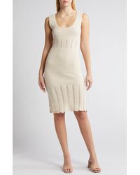 French Connection - Nellis Sleeveless Cotton Sweater Dress - Lyst