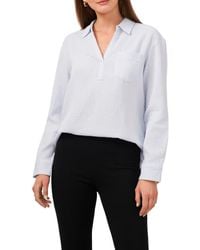 Chaus - V-Neck Collared Blouse - Lyst