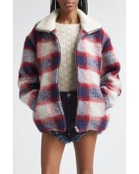 Isabel Marant - Gimoa Buffalo Plaid Virgin Wool Blend Coat - Lyst