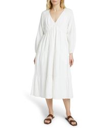 Faherty - Dream Organic Cotton Gauze Midi Dress - Lyst