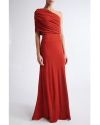 Giambattista Valli - Ruched One-Shoulder Knit Gown - Lyst