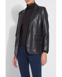 Lyssé - Ntials Faux Leather Blazer - Lyst
