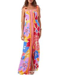 Trina Turk - Cami Button Front Maxi Dress - Lyst