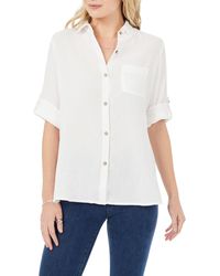 Foxcroft - Tamara Gauze Button-up Shirt - Lyst
