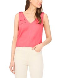 Cece - Bow Shoulder V-Neck Tank - Lyst