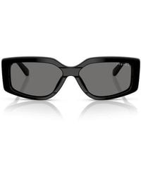 Vogue - 55Mm Polarized Rectangular Sunglasses - Lyst