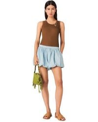 Maje - Chambray Balloon Skort - Lyst