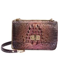 Brahmin Rosalie Embossed Leather Convertible Crossbody Bag in