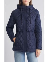 Michael Kors - Water Resistant Diamond Quilted Hooded Jacket - Lyst