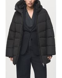Mango - Water Repellent Hooded Puffer Coat - Lyst