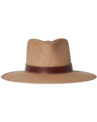 Janessa Leone - Halston Straw Fedora Hat - Lyst