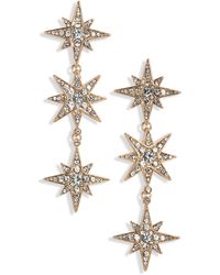 BaubleBar - Triple Crystal Star Drop Earrings - Lyst