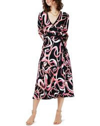 Diane von Furstenberg - Anika Long Sleeve Wrap Dress - Lyst