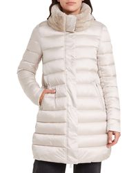 Save The Duck - Dalea Faux Fur Collar Puffer Long Jacket - Lyst