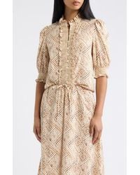 LOVE THE LABEL - Zinny Print Cotton Top - Lyst