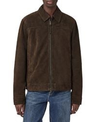 AllSaints - Rhone Suede Jacket - Lyst