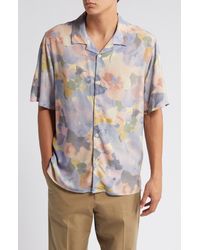 Wax London - Didcot Floral Short Sleeve Button-up Shirt - Lyst