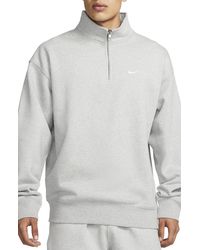 Nike - Solo Swoosh Oversize Quarter Zip Sweatshirt - Lyst