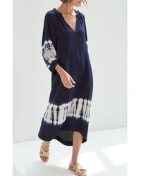 ocean + main - Tie Dye Gauze Dress With Pockets - Lyst