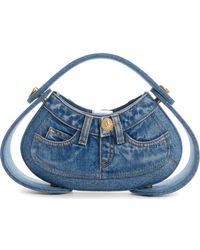 Balmain - Medium Jolie Madame Denim Top Handle Bag - Lyst