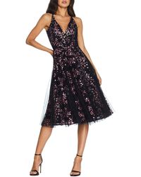 Dress the Population - Courtney Sequin Floral Cocktail Dress - Lyst