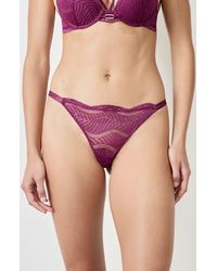 Etam - Audace Lace Thong - Lyst