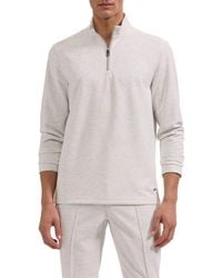 Bugatchi - Soft Touch Quarter Zip Pullover - Lyst