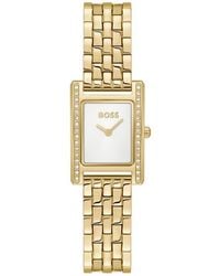 BOSS - Lucy Precious Rectangular Watch, 18.5Mm - Lyst