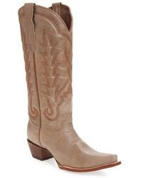 Circle - Contrast Embroidery Tall Western Boot - Lyst