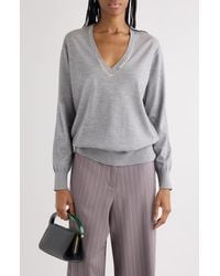 Dries Van Noten - Tuomas Crystal Embellished Merino Wool V-Neck Sweater - Lyst