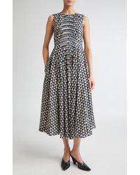 Max Mara - Eloise Print Cotton Voile Midi Dress - Lyst