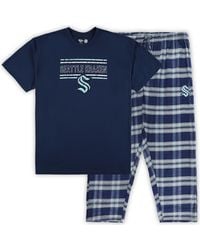 Profile - Deep Sea/ Seattle Kraken Big & Tall T-Shirt & Pajama Pants Sleep Set - Lyst