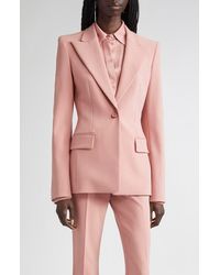 Michael Kors - Georgina One-Button Virgin Wool Blend Blazer - Lyst