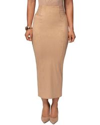 JLUXLABEL - Phoenix Faux Suede Pencil Skirt - Lyst