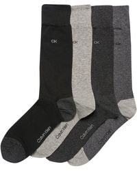 Calvin Klein - Assorted 4-Pack Cotton Blend Crew Socks - Lyst