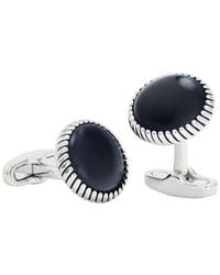 Link Up - Round Cufflinks With Texture Border - Lyst