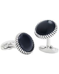 Link Up - Round Cufflinks With Texture Border - Lyst