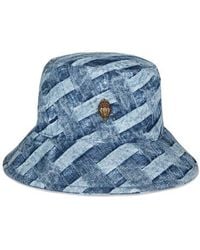 Kurt Geiger - Woven Denim Bucket Hat - Lyst