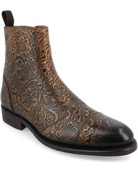 Taft - The Lewis Embossed Leather Boot - Lyst