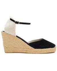 Soludos - The Marseille Wedge Leather Buckle Espadrille - Lyst