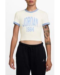 Nike - Gfx Slim Fit Crop Graphic Ringer T-Shirt - Lyst