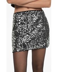 Mango - Sequin Miniskirt - Lyst