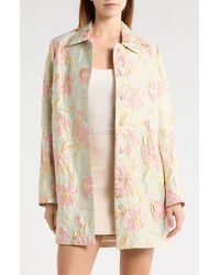 STAUD - Halton Floral Jacquard Jacket - Lyst
