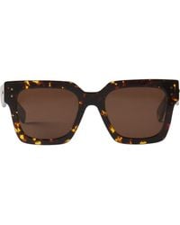 Lanvin - Lunettes Maxi Rectangle Signature - Lyst