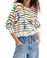 Desigual - Jers Trazis Stripe Sweater - Lyst