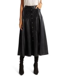 Cinq À Sept - Veena Faux Leather Skirt - Lyst